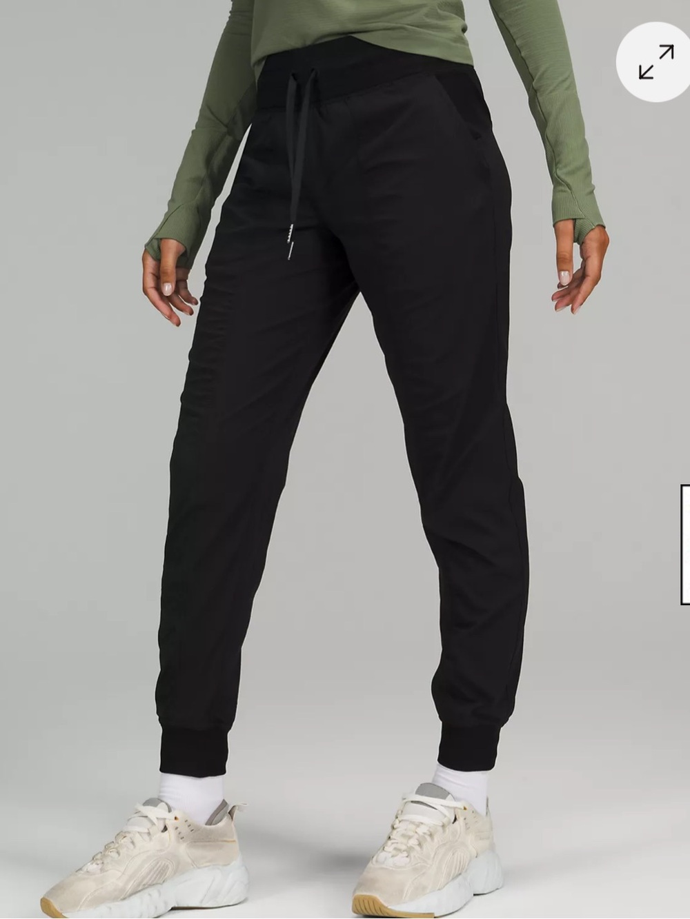lululemon black women's track jogger pants